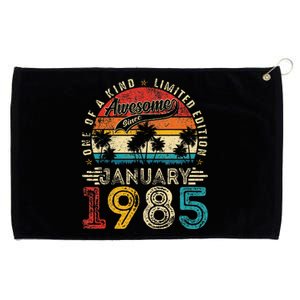 Awesome Since January 1985 40th Birthday 40 Years Old Gift Grommeted Golf Towel