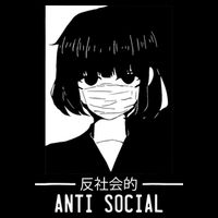 Anti Social Japanese Text Aesthetic Vaporwave Anime Gifts Hoodie
