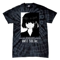 Anti Social Japanese Text Aesthetic Vaporwave Anime Gifts Tie-Dye T-Shirt