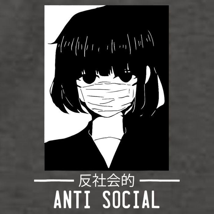 Anti Social Japanese Text Aesthetic Vaporwave Anime Gifts Vector Backpack