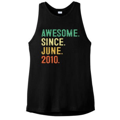 Awesome Since June 2010 13th Birthday Gift 13 Years Old Ladies PosiCharge Tri-Blend Wicking Tank