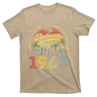 Awesome Since June 1963 Vintage 60th Birthday Party Retro T-Shirt