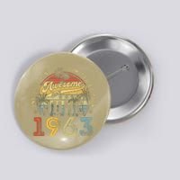 Awesome Since June 1963 Vintage 60th Birthday Party Retro Button