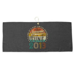 Awesome Since June 2013 10th Birthday Gifts For 10 Year Old Large Microfiber Waffle Golf Towel