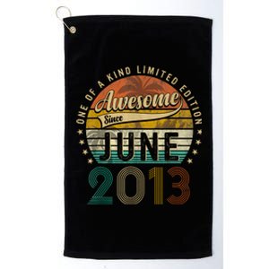 Awesome Since June 2013 10th Birthday Gifts For 10 Year Old Platinum Collection Golf Towel