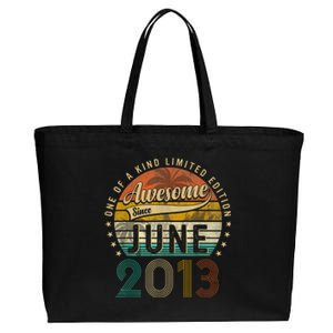 Awesome Since June 2013 10th Birthday Gifts For 10 Year Old Cotton Canvas Jumbo Tote