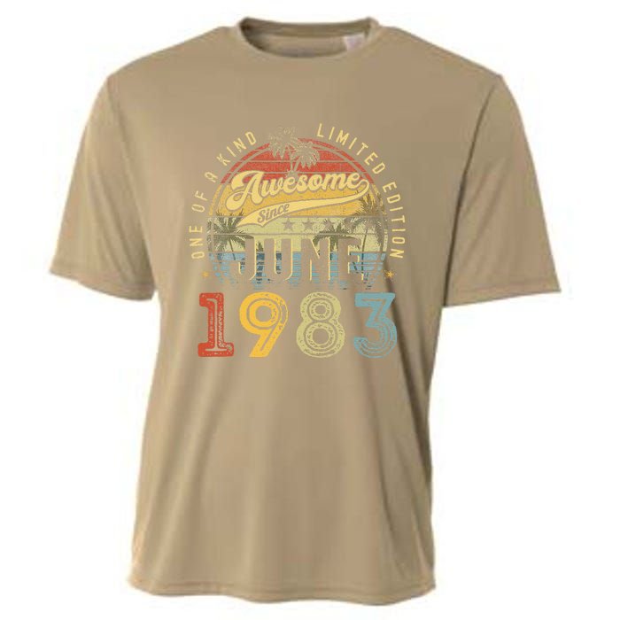 Awesome Since June 1983 Vintage 40th Birthday Party Retro Cooling Performance Crew T-Shirt