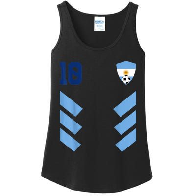 Argentina Soccer Jersey Argentinian Football Shirt Flag Ladies Essential Tank