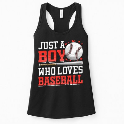 American Sport Just A Boy Who Loves Baseball Gifts For Womens Tank Top
