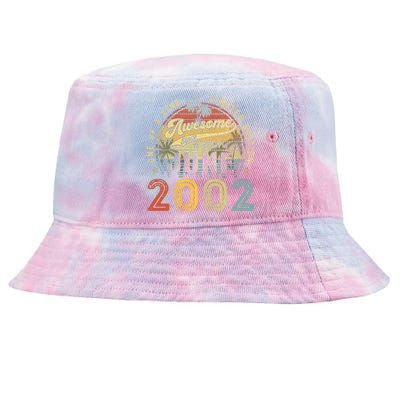 Awesome Since June 2002 Vintage 21st Birthday Party Retro Tie-Dyed Bucket Hat