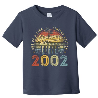 Awesome Since June 2002 Vintage 21st Birthday Party Retro Toddler T-Shirt