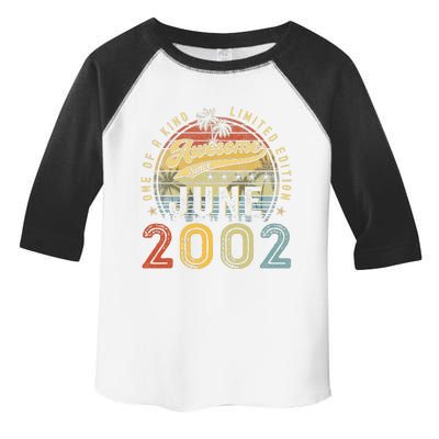 Awesome Since June 2002 Vintage 21st Birthday Party Retro Toddler Fine Jersey T-Shirt