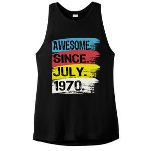 Awesome Since July 1970 Leo Cancer 18th Birthday Meaningful Gift Ladies PosiCharge Tri-Blend Wicking Tank