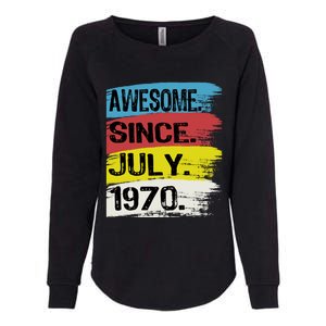 Awesome Since July 1970 Leo Cancer 18th Birthday Meaningful Gift Womens California Wash Sweatshirt