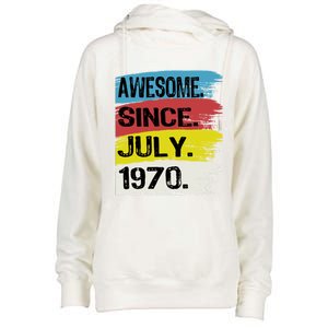 Awesome Since July 1970 Leo Cancer 18th Birthday Meaningful Gift Womens Funnel Neck Pullover Hood