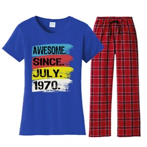 Awesome Since July 1970 Leo Cancer 18th Birthday Meaningful Gift Women's Flannel Pajama Set