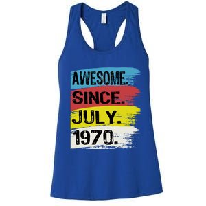 Awesome Since July 1970 Leo Cancer 18th Birthday Meaningful Gift Women's Racerback Tank