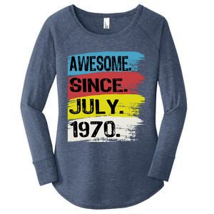 Awesome Since July 1970 Leo Cancer 18th Birthday Meaningful Gift Women's Perfect Tri Tunic Long Sleeve Shirt