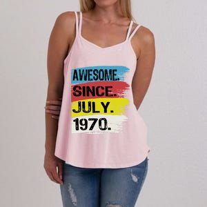 Awesome Since July 1970 Leo Cancer 18th Birthday Meaningful Gift Women's Strappy Tank