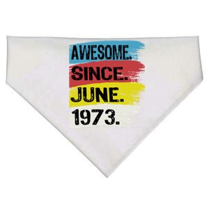 Awesome Since June 1973 Gemini Cancer 50th Birthday Cool Gift USA-Made Doggie Bandana