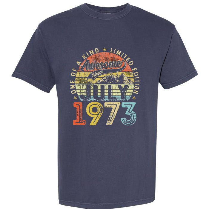 Awesome Since July 1973 Vintage Gifts 50th Birthday Tees Garment-Dyed Heavyweight T-Shirt