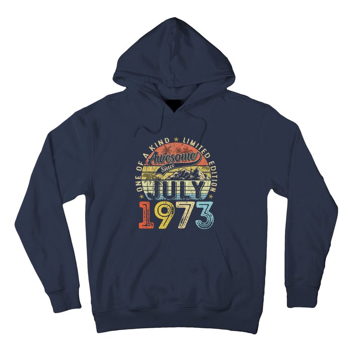 Awesome Since July 1973 Vintage Gifts 50th Birthday Tees Hoodie