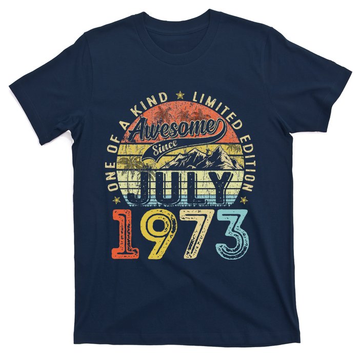 Awesome Since July 1973 Vintage Gifts 50th Birthday Tees T-Shirt