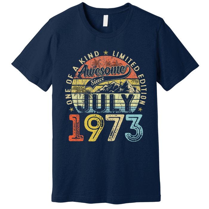 Awesome Since July 1973 Vintage Gifts 50th Birthday Tees Premium T-Shirt