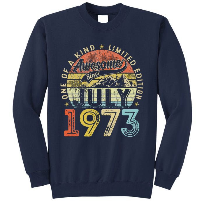 Awesome Since July 1973 Vintage Gifts 50th Birthday Tees Tall Sweatshirt