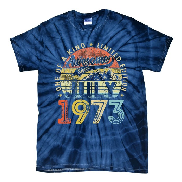 Awesome Since July 1973 Vintage Gifts 50th Birthday Tees Tie-Dye T-Shirt