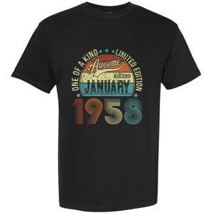 Awesome Since January 1958 Gifts 65 Year Old 65th Birthday Garment-Dyed Heavyweight T-Shirt