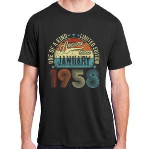 Awesome Since January 1958 Gifts 65 Year Old 65th Birthday Adult ChromaSoft Performance T-Shirt