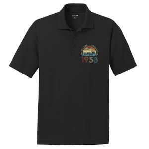 Awesome Since January 1958 Gifts 65 Year Old 65th Birthday PosiCharge RacerMesh Polo