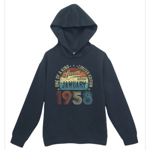 Awesome Since January 1958 Gifts 65 Year Old 65th Birthday Urban Pullover Hoodie