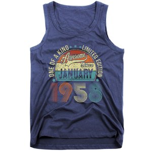 Awesome Since January 1958 Gifts 65 Year Old 65th Birthday Tank Top