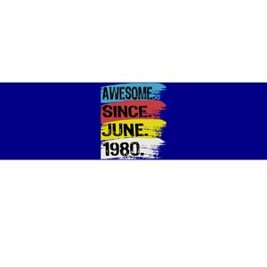 Awesome Since June 1980 Gemini Cancer 43rd Birthday Gift Bumper Sticker