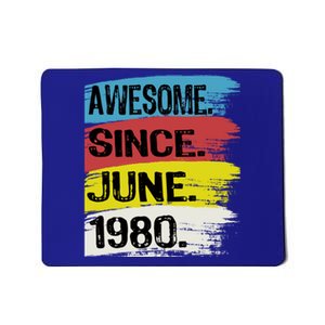 Awesome Since June 1980 Gemini Cancer 43rd Birthday Gift Mousepad