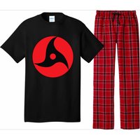 Anime Style Japanese Manga Comic Style Pattern Black Red Pajama Set