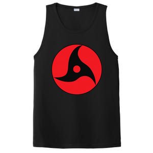 Anime Style Japanese Manga Comic Style Pattern Black Red PosiCharge Competitor Tank