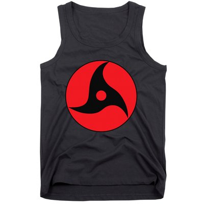 Anime Style Japanese Manga Comic Style Pattern Black Red Tank Top