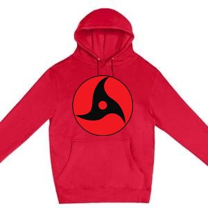 Anime Style Japanese Manga Comic Style Pattern Black Red Premium Pullover Hoodie