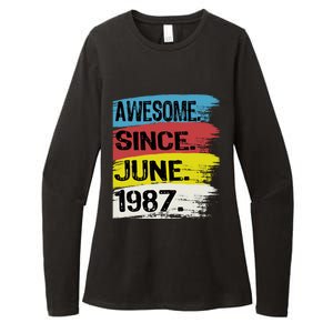 Awesome Since June 1987 Gemini Cancer 36th Birthday Funny Gift Womens CVC Long Sleeve Shirt