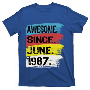 Awesome Since June 1987 Gemini Cancer 36th Birthday Funny Gift T-Shirt