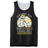 Auntie Saurus Jurasskicked Sunflower Aunt T Rex Mesh Reversible Basketball Jersey Tank