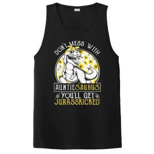 Auntie Saurus Jurasskicked Sunflower Aunt T Rex PosiCharge Competitor Tank