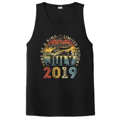 Awesome Since July 2019 4th Birthday 4 Years Old Funny Gift Funny Gift PosiCharge Competitor Tank