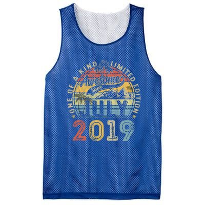 Awesome Since July 2019 4th Birthday 4 Years Old Funny Gift Funny Gift Mesh Reversible Basketball Jersey Tank