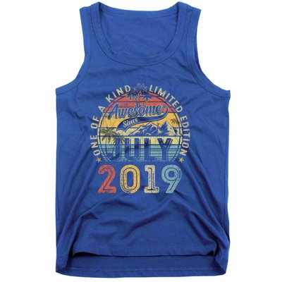 Awesome Since July 2019 4th Birthday 4 Years Old Funny Gift Funny Gift Tank Top