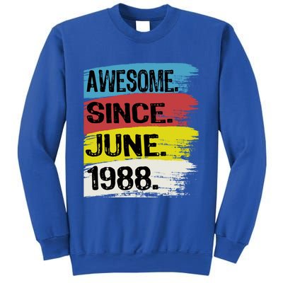 Awesome Since June 1988 Gemini Cancer 35th Birthday Gift Sweatshirt