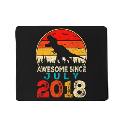 Awesome Since July 2018 5 Years Old 5th Birthday Dino Gift Mousepad